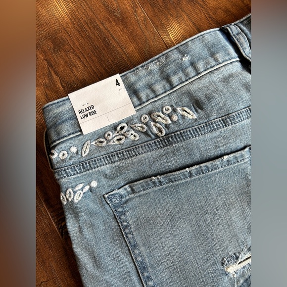 Express Embroidered Denim Cutoffs - Picture 6 of 8
